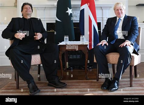 Prime Minister Boris Johnson Meets Prime Minister Of Pakistan Imran