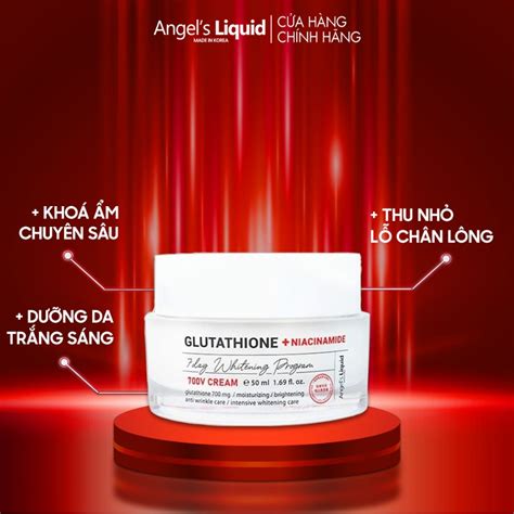 Kem dưỡng trắng se khít lỗ chân lông Angel s Liquid Glutathione