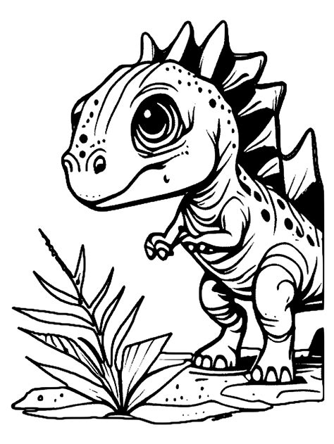 Dinosaur Coloring Page · Creative Fabrica