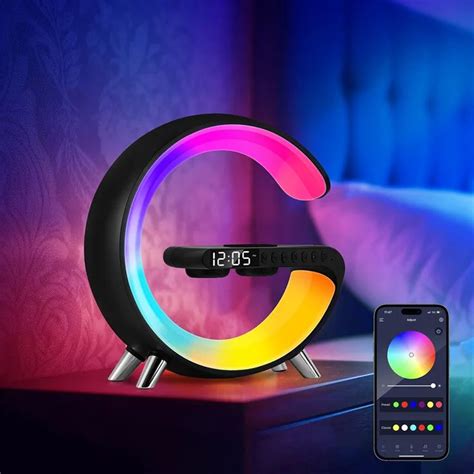 New Intelligent G Shaped LED Lamp Bluetooth Speake Wireless Charger