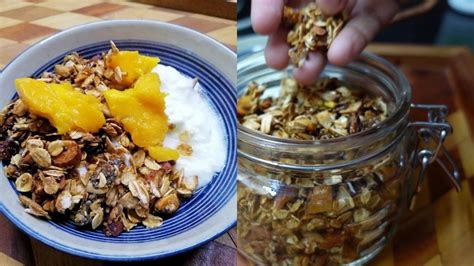 Easy And Healthy Homemade Granola Recipe Youtube