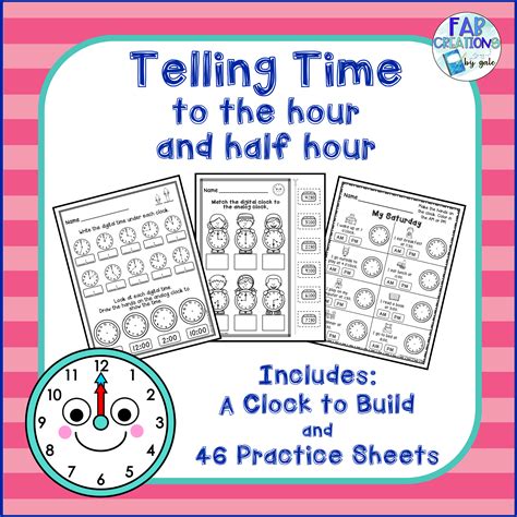 Telling Time to the Hour and Half Hour | Made By Teachers 