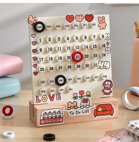 The Cute DIY Table Calendar is the perfect addition to your desk decor ...