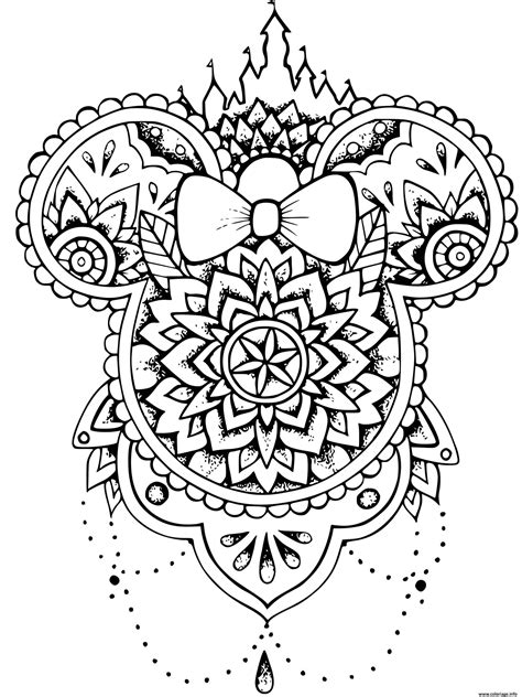 Coloriage Imprimer Disney Mandala Settingloca