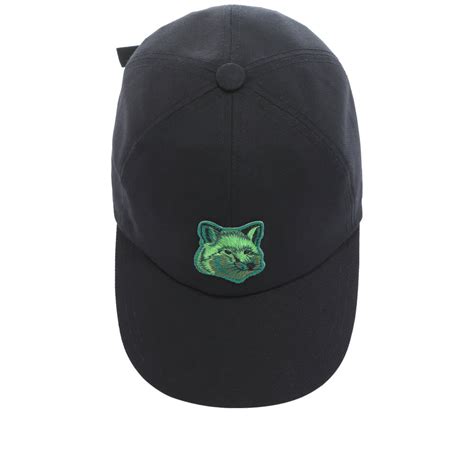 Maison Kitsun Cool Tone Fox Head Patch P Cap Navy End Cn