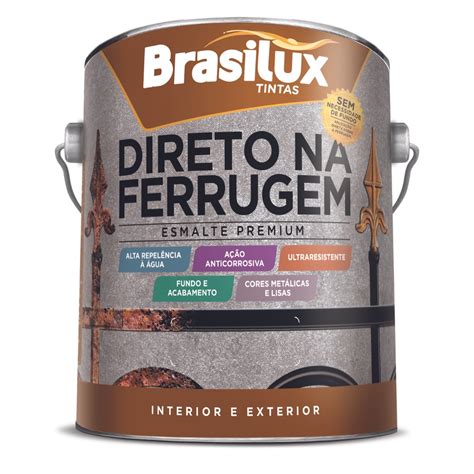 Tinta Esmalte Direto Na Ferrugem L Brasilux Escolha Sua Cor Shopee