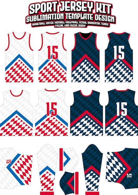 Plantilla de diseño de ropa deportiva con diseño de jersey chevron de