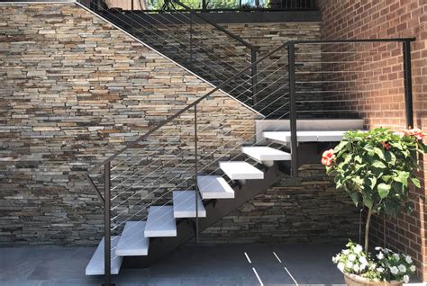 Impressive Exterior Floating Stair Ideas - Keuka Studios