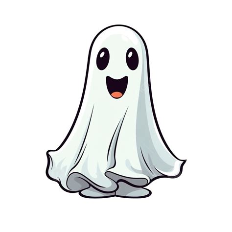 Cute Ghost Isolated Vector Halloween Concept Cartoon Ghosts Spooky