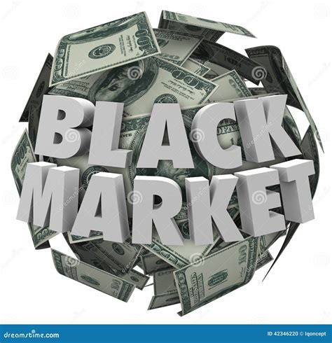 Black Market Money Ball Unreported Illegal Transactions Economy Stock Illustration - Image: 42346220