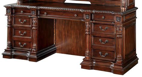 Roosevelt Cherry Credenza Desk From Furniture Of America Cm Dk Cd