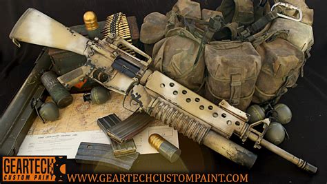 E&C m16 with m203 given a custom paint job to replicate those used by ...