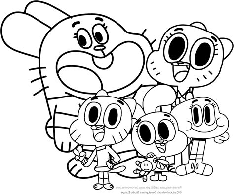 Gumball And Darwin Coloring Pages - Learny Kids