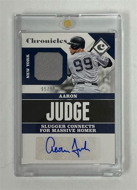 Lot Detail Aaron Judge Autographed 2017 Panini Chronicles Patch Card