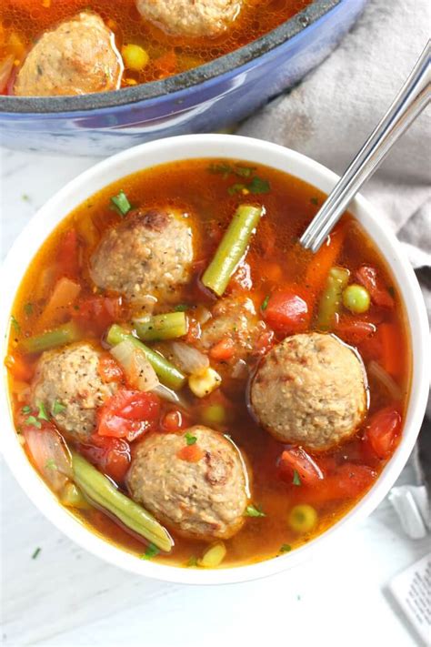 Quick Meatball Soup Quick Easy Mama Loves Food