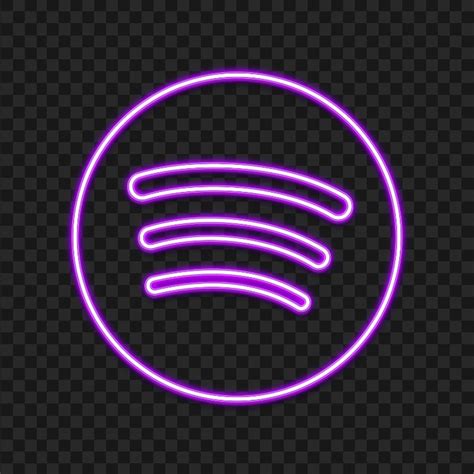 Spotify Purple Neon Logo Sign Png Citypng