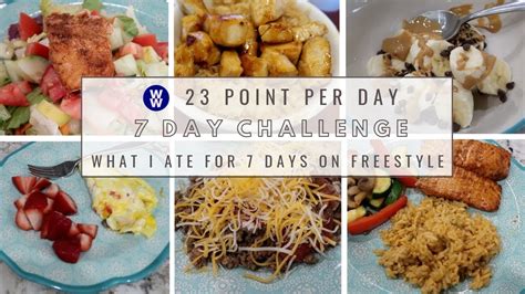 Weight Watchers 23 Point 7 Day Challenge What I Eat In A Day WW