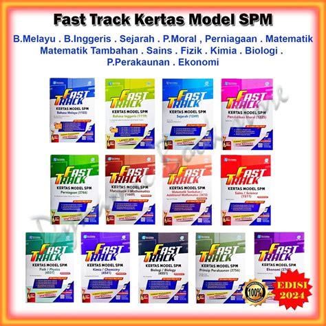 Buku Latihan Fast Track Kertas Model Spm Edisi B Melayu B