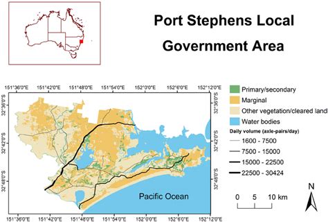 The Port Stephens Local Government Area Map Shows The Study Areas