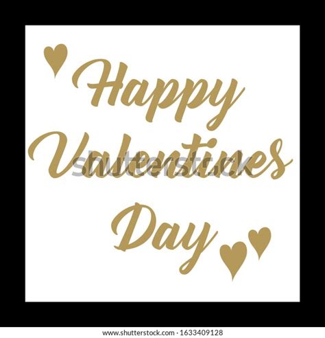 Happy Valentines Day Gold Design Vector Stock Vector Royalty Free