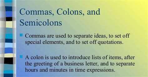 Colons Rules And Examples