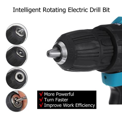 V Speed Power Drills Drilling Tool Rechargeable Cordless Electric