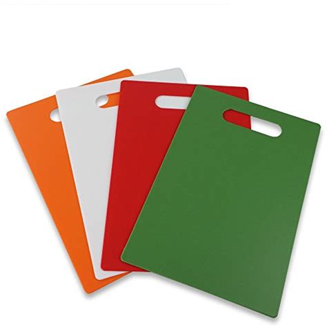 Nicesh Plastic Cutting Board Set - Thin, 11.8" x 7.8", set of 4 ...