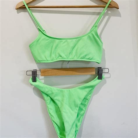 S O L D Billabong Green Bikini Set Worn Once To Depop