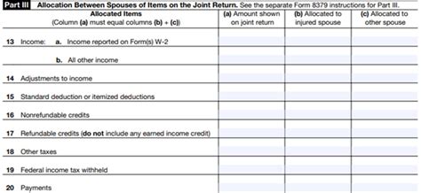 Irs Form 8379 Injured Spouse Allocation