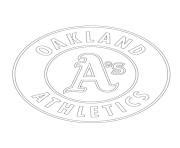 Oakland Athletics Logo Mlb Baseball Sport Coloring Page Printable