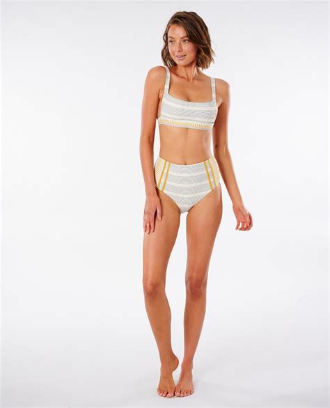 Rip Curl Women S Salty Daze High Waisted Bikini Pant Gold