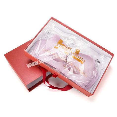 Luxury Private Label Custom Flower Sexy Emballage Lingerie Clothing Packaging Box With Handle