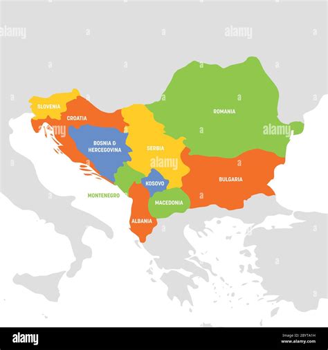 Physical Map Of Europe Balkan Peninsula