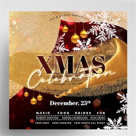 Celebra O De Natal Festa Evento Instagram Banner Flyer Design Psd