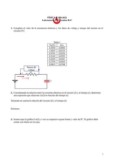 Studocu Subir Fisica Lab 7 FÍSICA II MA462 Laboratorio 07