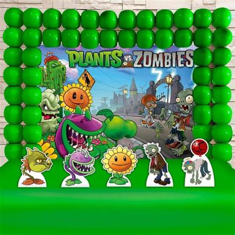 Festa Aniversário Plants vs Zombies decoração kit ouro Impakto