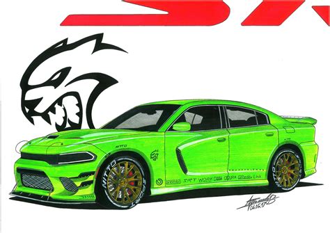 Dodge Hellcat Car Drawings Hellcat Cool Car Drawings