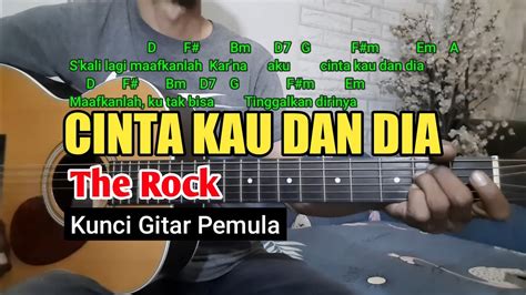 Kunci Gitar CINTA KAU DAN DIA The Rock Mudah Dan Lengkap YouTube