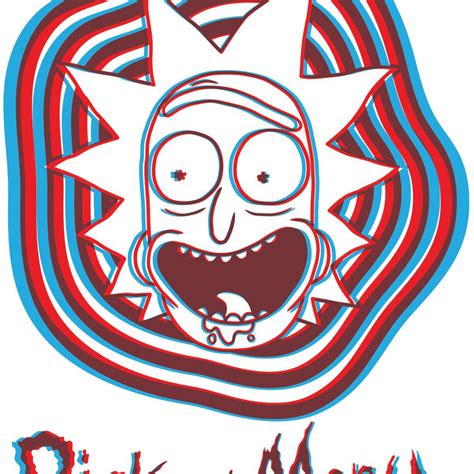 Rick And Morty Psychedelic Spiral Wall Art | Digital Art