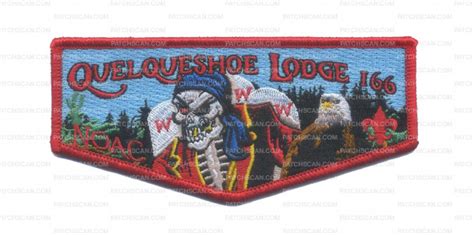 Quelqueshoe Lodge Noac Red Border Flap On Patchscan