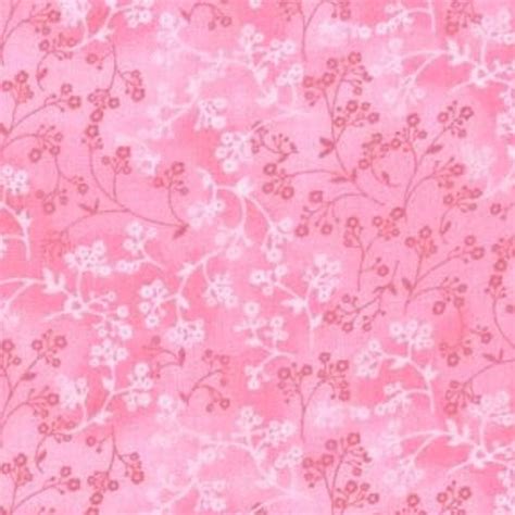 Pink and White Calico Cotton Fabric Country Floral - Etsy