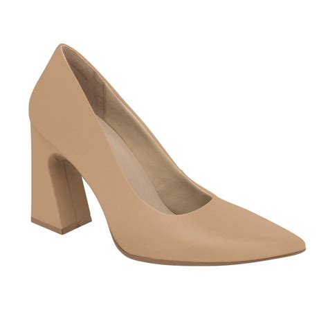 Scarpin Silvana Salto Alto Nude Claro Shopee Brasil