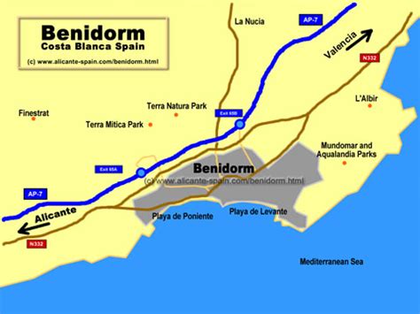 benidorm maps