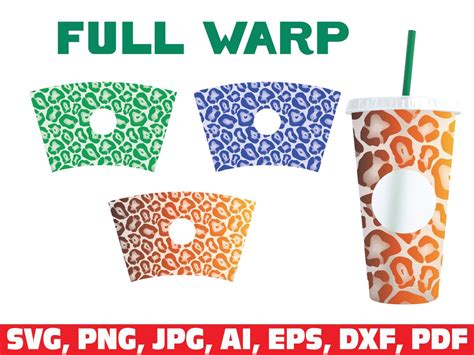 Leopard Print Svg Cup Svg Leopard Cold Hot Cup Svg Tumbler Etsy