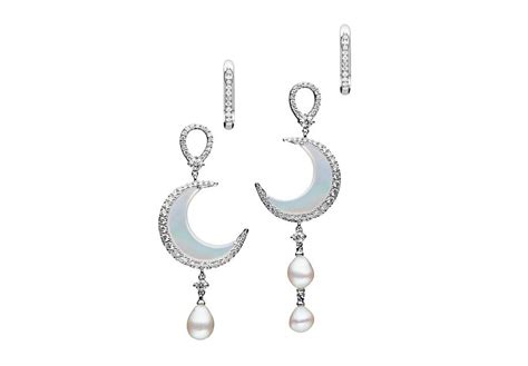 Crescent Moon Diamond Earring Enhancers White Gold