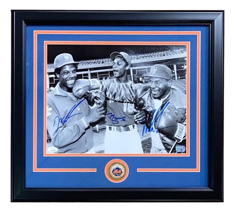 Mike Tyson Doc Gooden Darryl Strawberry Signed X Custom Framed