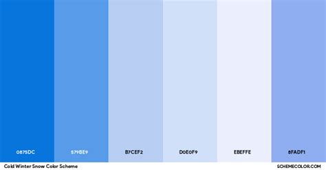 cold winter snow color scheme palettes schemecolorcom