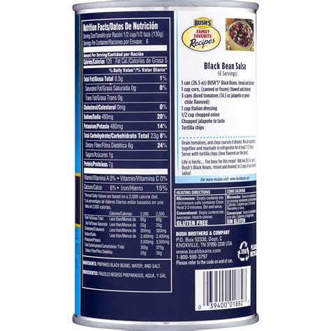 32 Canned Black Beans Nutrition Label Labels Database 2020