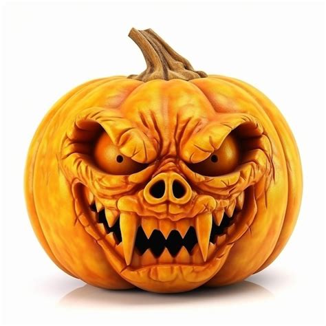 Premium AI Image | Scary Jack O Lantern halloween pumpkin