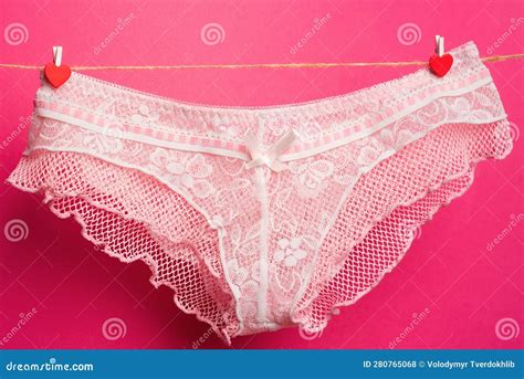 Female Lingerie Womans Panties On Clothesline Colorful Erotic Panties